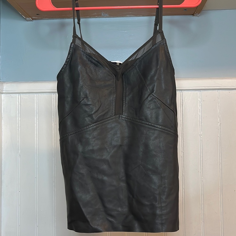 Ecru Small Leather Tank